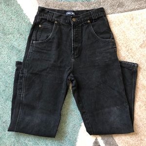 Black straight leg carpenter Cherokee denim jeans